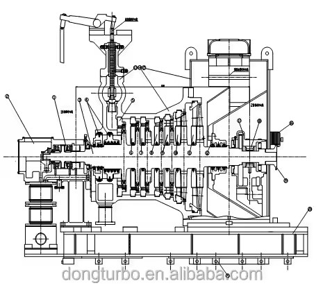 DTEC Factory Provided 10MW High Speed Co-generation Steam Turbine Generator for Power Generation Power Plant Equipment