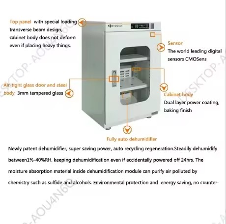 2021 Lab Dehumidifier Automatic CE Certified Electric Heating Desiccant Dry Cabinet Vacuum Drying Equipment