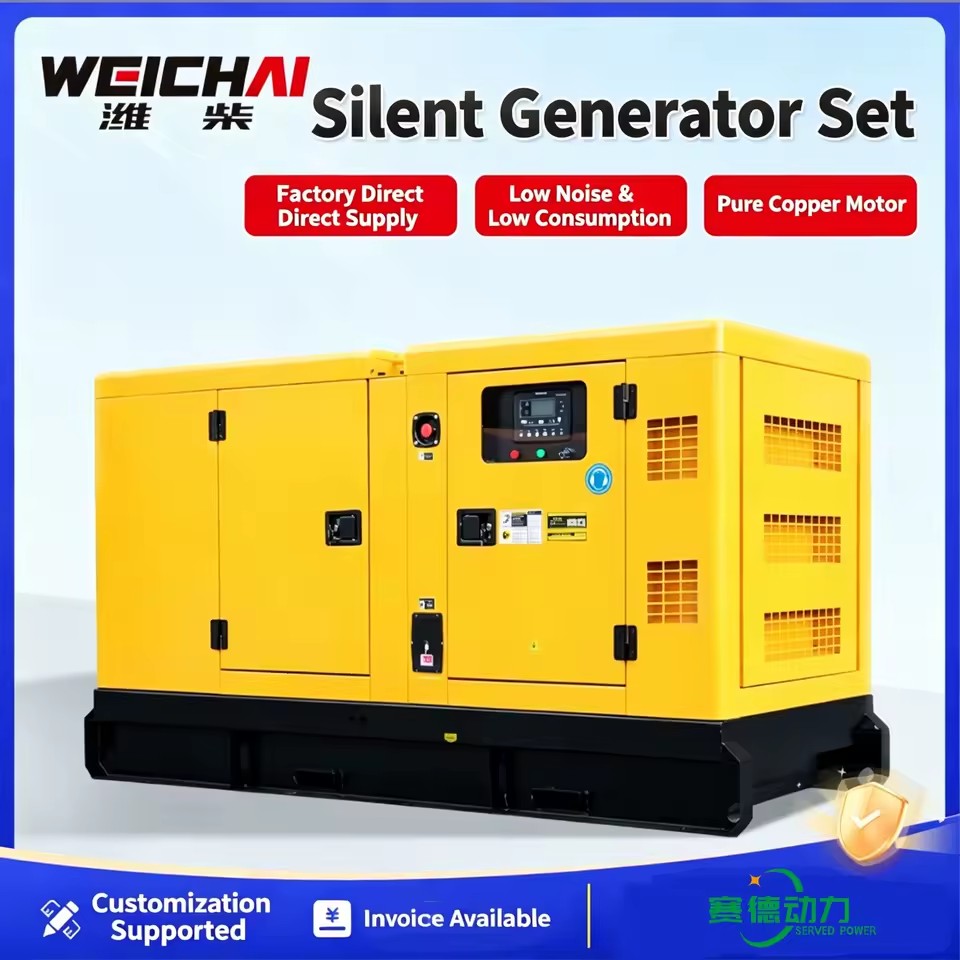 Electricity Generation Genset Silent 20kw 30kw 40kw 50kw 60kw 80kw 3 Phase diesel Power Generators Weichai Cumins Generator Set