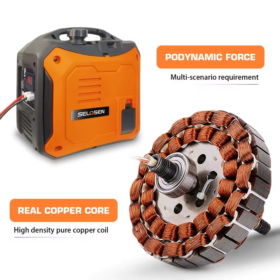 Super Quiet 24v 12V DC Output Gasoline Generator for RV Tuck Charging 1.8kw 2kw Silent Stromerzeuger Dc Generador Electrico