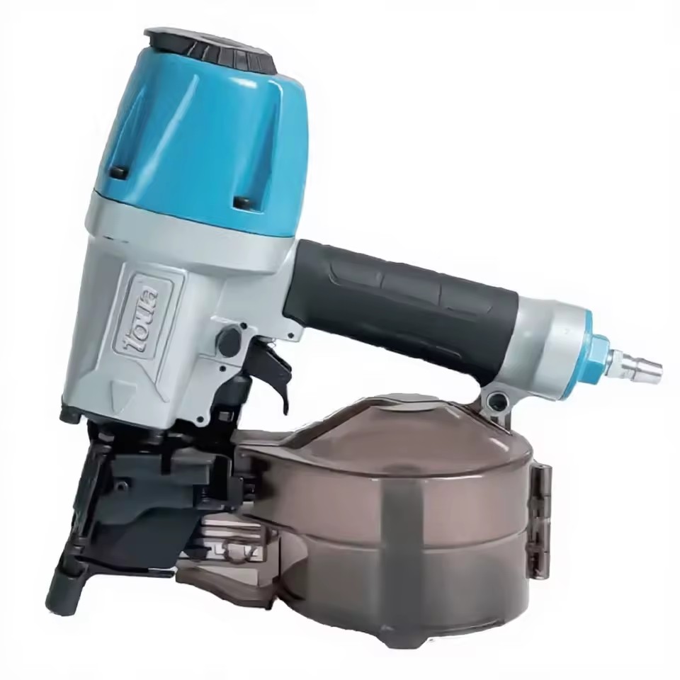 Industrial Pneumatic Coil Nail Gun CN65 Aluminum Alloy OEM Customizable 38-65mm Length 2.3-2.5mm Shank 1 Year Warranty