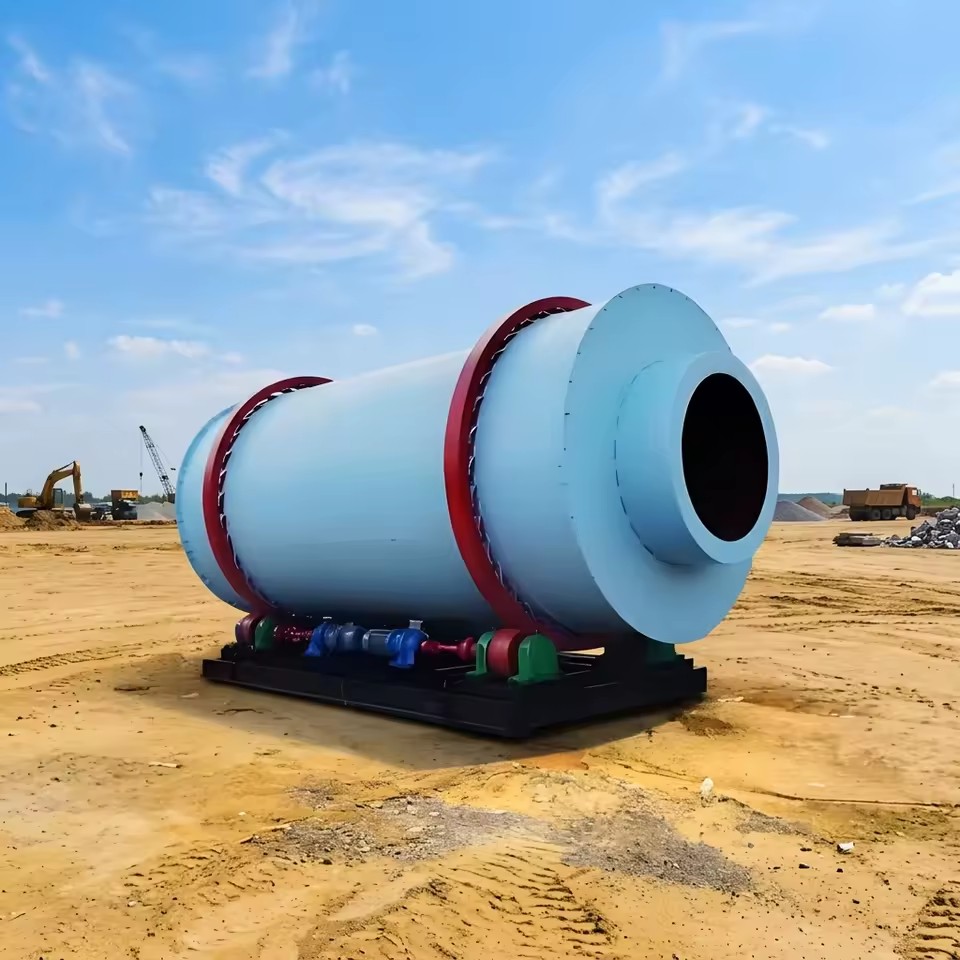 Space-saving 3t/h Mini Three Cylinder Dryer Triple Pass Dryer Stable Rotary Dryer for River Sand Dry Mortar Production Line