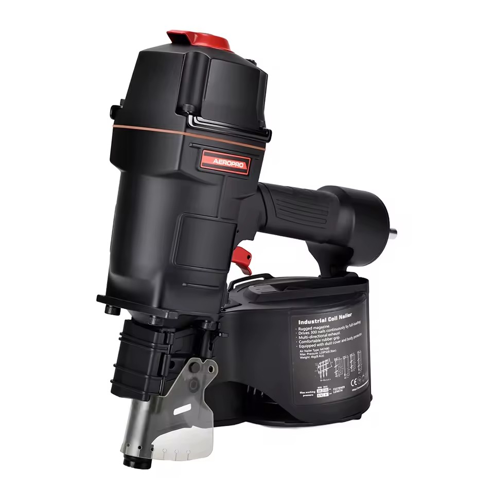AEROPRO MCN80 Coil Nailer Gun for Wooden Pallet with 1/4 NPT Air Connector Coil Nailer Coil Nail Gun for Wooden Box Packing