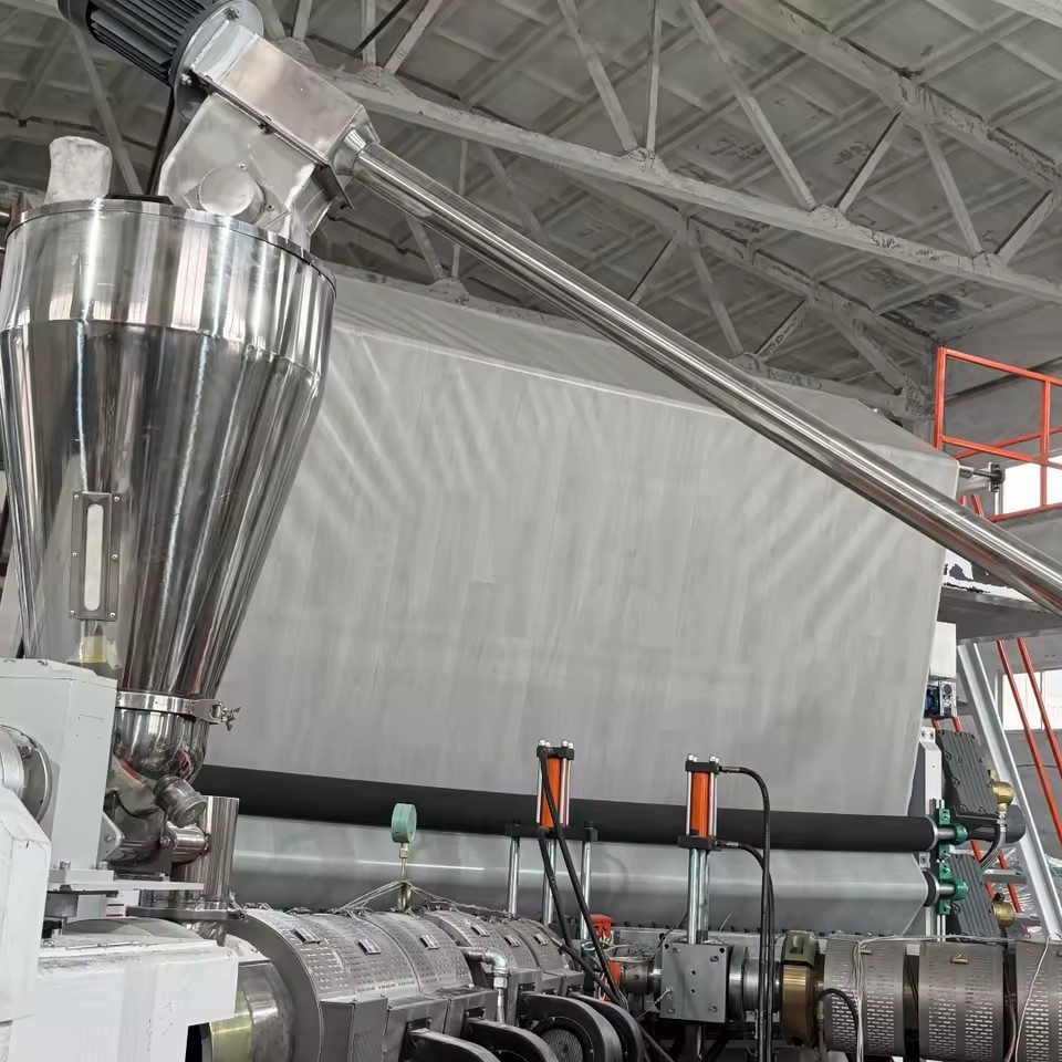 High Output Sustainable Recyclable Automatic Multi Functional Plastic Sheet Extrusion Production PVC Vinyl Flooring Machines