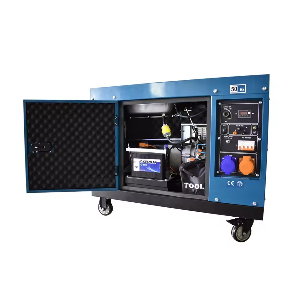 6 KW 7.5 KVA 50Hz 220V 1 Phase Air Cooled Silent Home Electric Power Generation Portable Diesel Electricity Generator