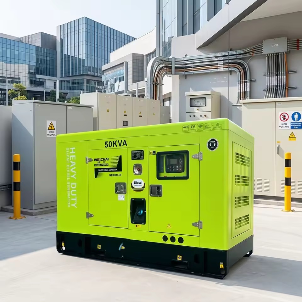 50/60Hz Soundproof Silent Diesel Generators Set Powered by Weicha 30/35/40/50/60/80/100KVA Backup Diesel Genset Planta Electrica