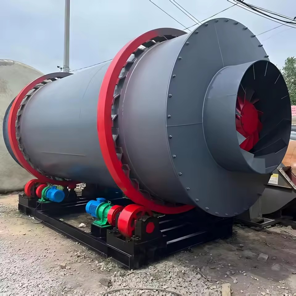 Three Cylinder Sand Dryer Three Return Cylinder Drying Machine High Thermal Efficiency for River Sand Yellow Sand Dehydration