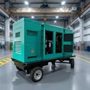 Trailer-Mounted Portable Silent Diesel Generator Set with DC Electric Start 50Hz 1800 RPM