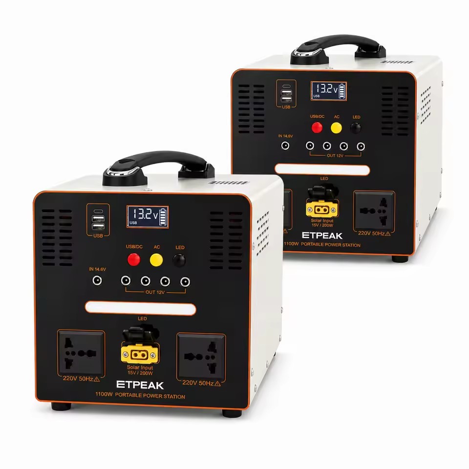 1100W 1100.8Wh Solar Generator LiFePO4 Battery Pure Sine Wave Portable Power Station for Car Outdoor RV Camping and Backup