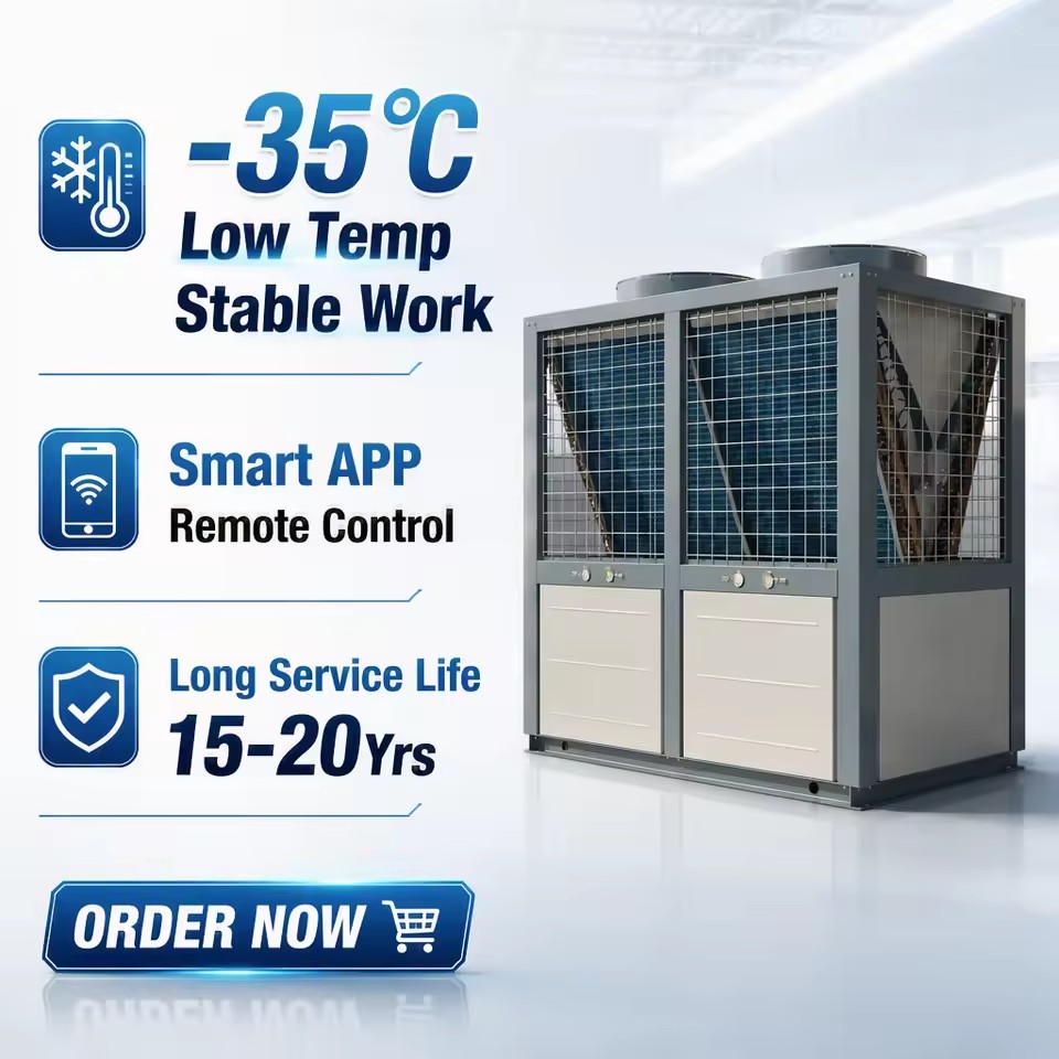 12 40KW Monoblock EVI Antifreeze Safe Water Electric Separation Air Source Heat Pump for House Commercial Project