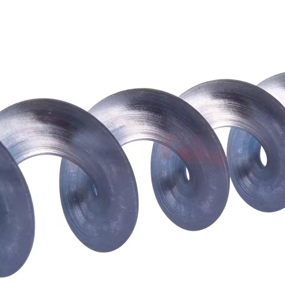 Custom Cut and Folded Screw Flight for Chemical Mixing - SS304/316 Ribbon Helical Blade for Agitator
