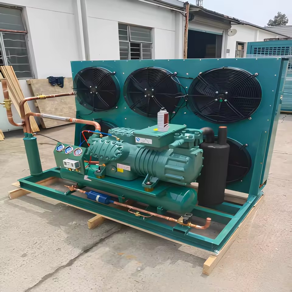Energy Saving Air Cooled Semi Hermetic Piston Compressor Condensing Unit for Logistics Warehouse Cold Storage