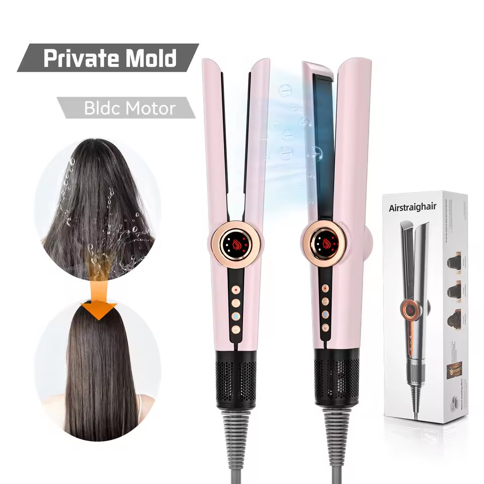 2 in 1 Airstyler Wet to Dry Plancha Cabello Multi Styler Airflow Air Blower Dryer Flat Iron Hair Straightener With Air