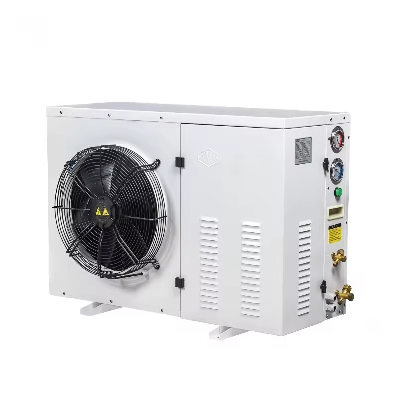 Refrigeration Air-Cooled Outdoor Condensing Unit Energy Saving & Automatic New for Restaurants Supermarkets Featuring Motor Gear