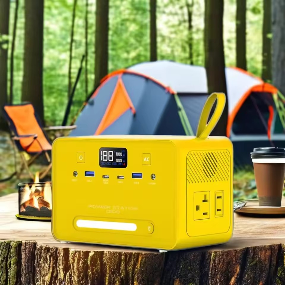 Airplane Approved Emergency 89.6Wh Solar Generators LiFePO4 Battery 100W Portable Power Station with Handle for Camping Hiking