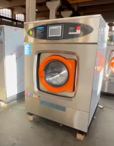 Industrial Fully Automatic Washer Extractor New Electric Energy Saving Inverter 25kg Capacity 380V/220V Motor for Hotel Hospital