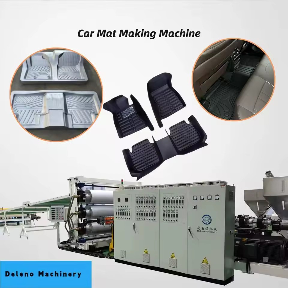 Professional Single-screw PE/PP/PVC Car Mat & Sheet Making Machine with Pump & Engine High Output Stable Running