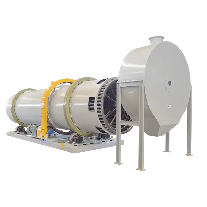 New Rotary Drum Dryer with Motor and Gearbox Ti Material for Biomass Sawdust Powder Drying Energy Saving