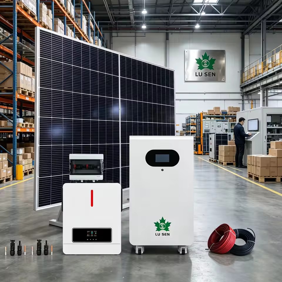 Off Grid Solar Generation System Preinstalled Inverter Lithium Battery for Family Daily Stable Power Output