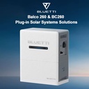 Plug and Play Balcony Solar System 1200W AC Output 2300W Bypass 2.56kWh LFP Battery IP65 for DIY Home Balcony Installation
