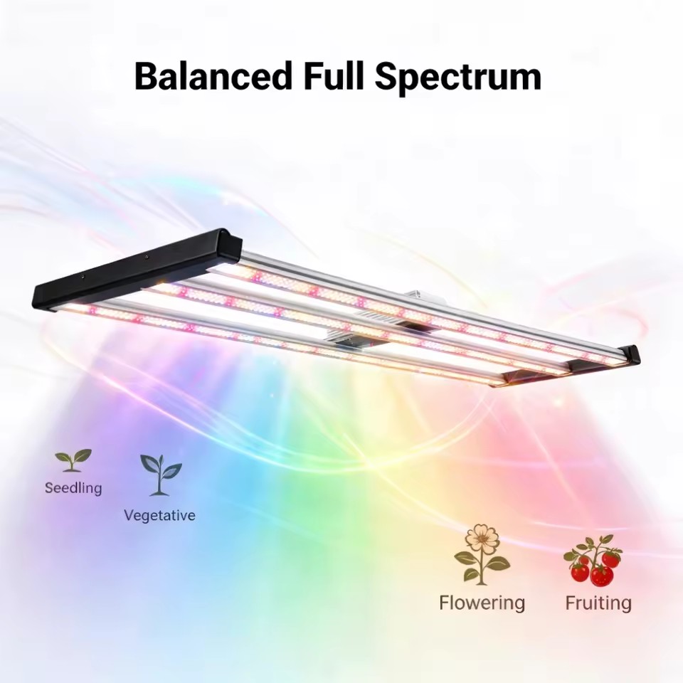 320W LED Grow Light Full Spectrum IP65 Dimmable Plant Lamp for 2x4ft Indoor Grow Tent Home Garden Commercial Plant Growing
