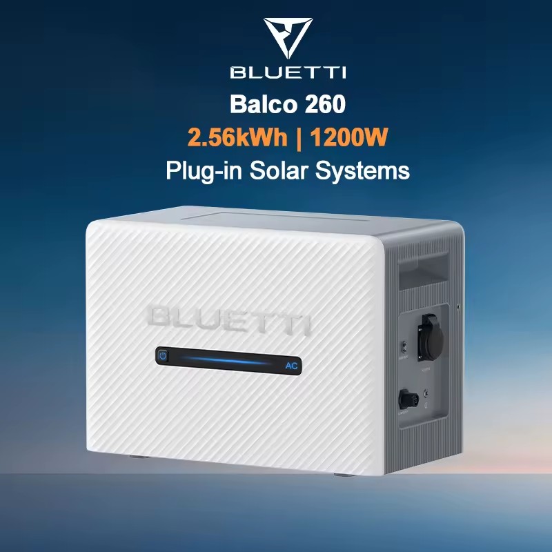 All-In-One Balcony Solar Kit with 1.2kW Inverter and 2.5kWh Battery IP65 Weatherproof Storage for Balcony Garden