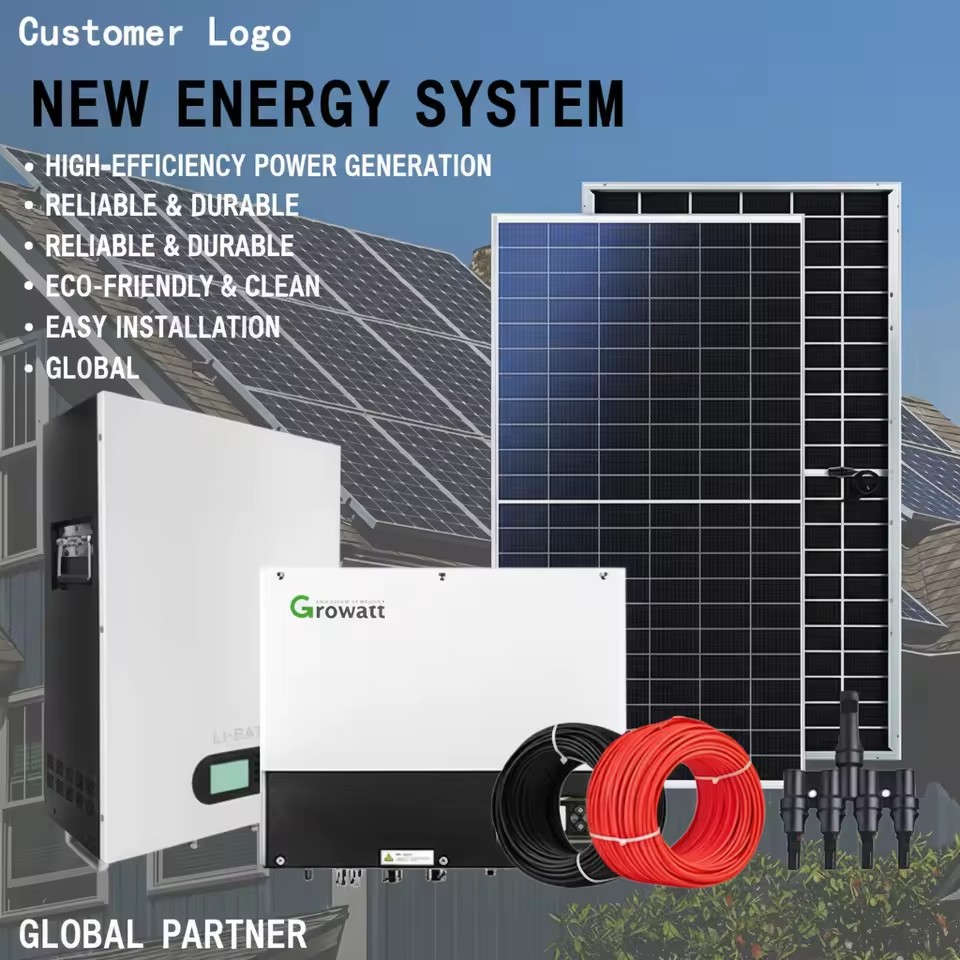3-10KW Monocrystalline Silicon Home Off-grid Roof Mounting Pure Sin Wave MPPT Lithium Ion Battery 8-24 Hours System