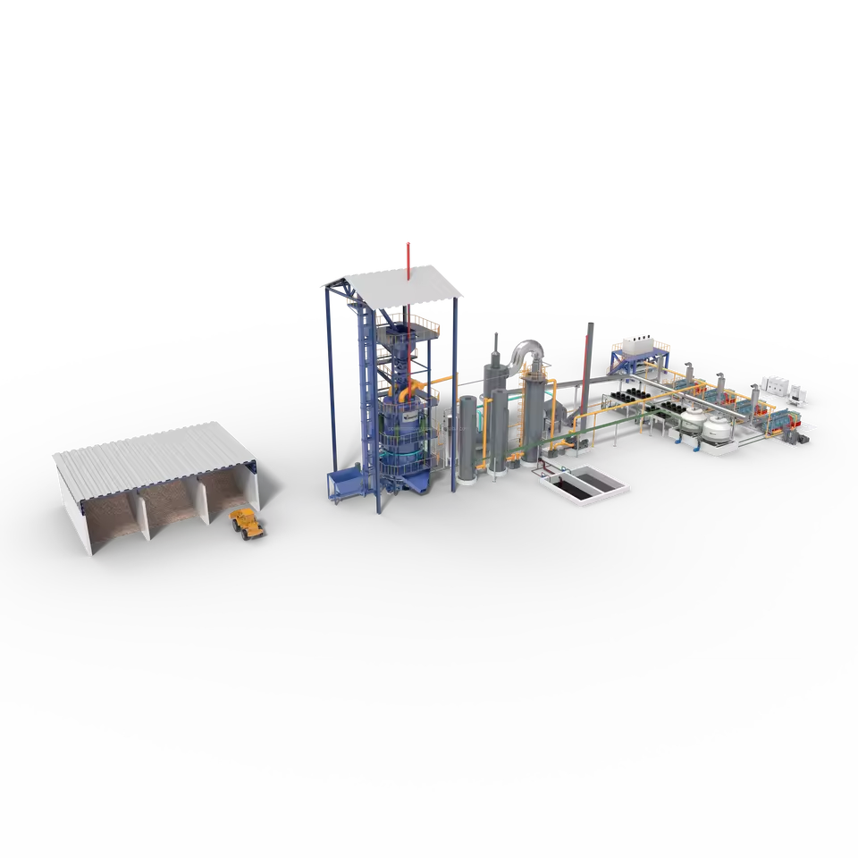 Biomass Gasification Power Plant PLC-Controlled Eco-Friendly Output Generator