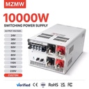 MZMW 10000W CC CV Adjustable Switching Power Supply 180-264V AC to DC 24V-220V Industrial SMPS Lithium Battery Charger CE OEM