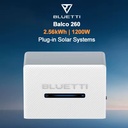 BLUETTI Balco 260 Off Grid Balcony Solar Storage 2.56kWh LFP Battery Compatible with Shelly Google Home Alexa for Smart Control