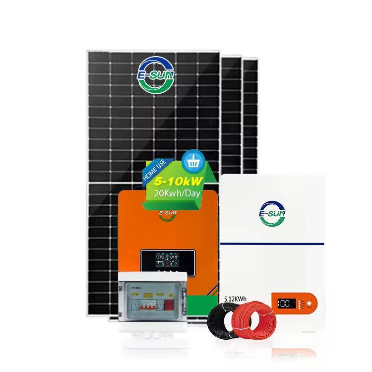 6KW10KW Hybrid Solar Power System 5KWh 10KWh 15KWh Home Energy Storage System Battery Inverter Solar Panel Complete Set