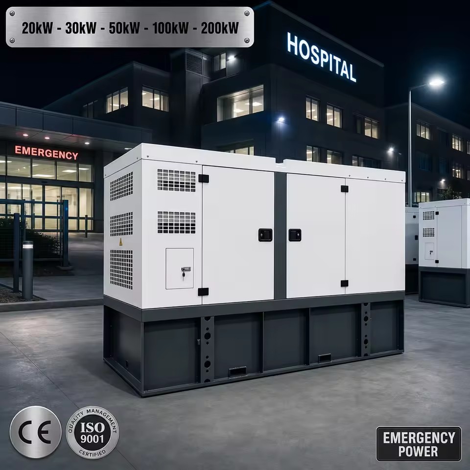 Parkins Engine Super Silent Diesel Generator Set 20kW 30kW 50kW 100kW 200kW 3 Phase Emergency Power Genset