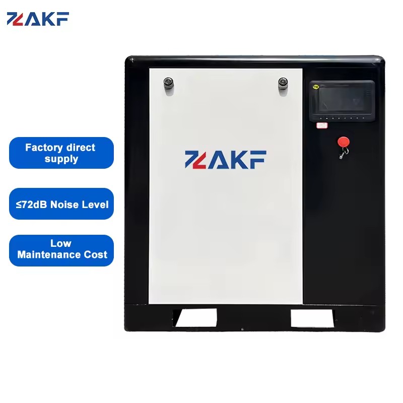 ZAKF Factory Direct Supply 10HP 7.5KW 220V 440V 60HZ Dual Voltage PM VFD Industrial Screw air Compressor Customizable