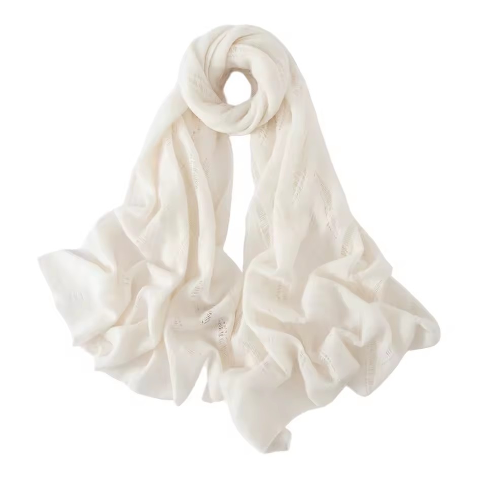 100% Cashmere Knitted Women's Autumn and Winter Scarf for Warmth