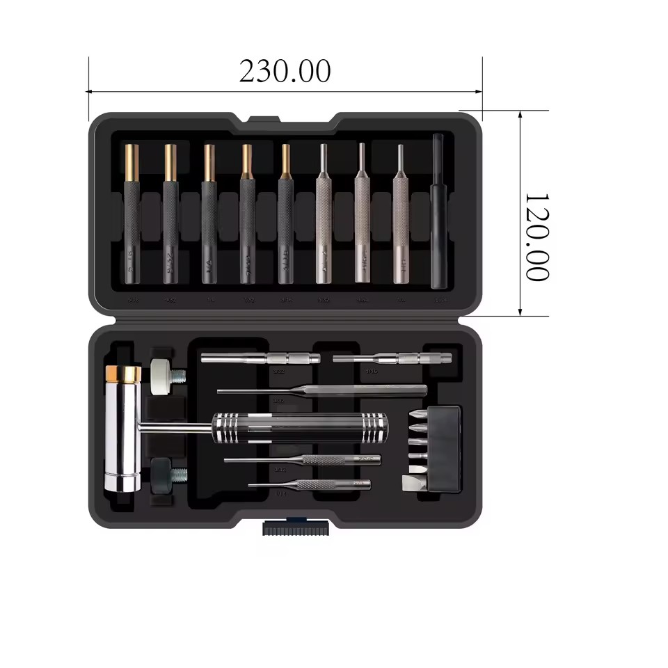 Gunsmith Punch Set Roll Pin and Hammer with Brass Punch Removal Tool Plastic Box for Gunsmith Kit Gun Tool