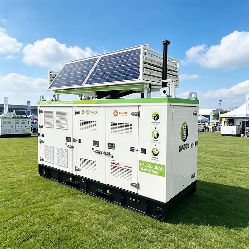GSB-30/GSB-50 Automatic Solar Diesel Hybrid Power Plant for Industrial Use Continuous Electricity Generator 400V/415V