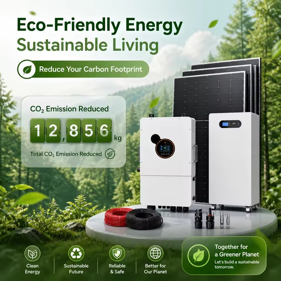 Sustainable 12kW Hybrid Solar Energy System US Standard Split Phase 16kWh LiFePO4 Battery Storage Energy Kit