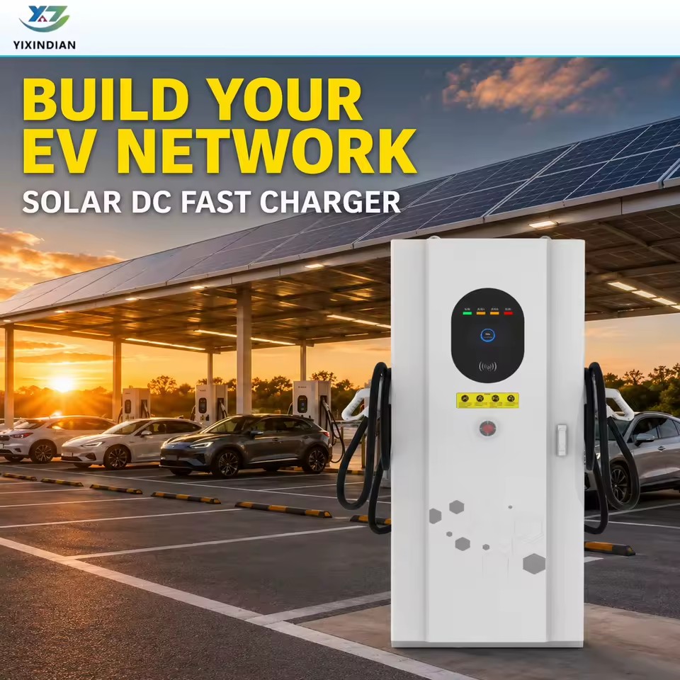 Off-grid DC EV Floor-mounted Charging Station for Commercial Use 60kW 120kW 180kW GBT CCS Outdoor Charging Solar Panel