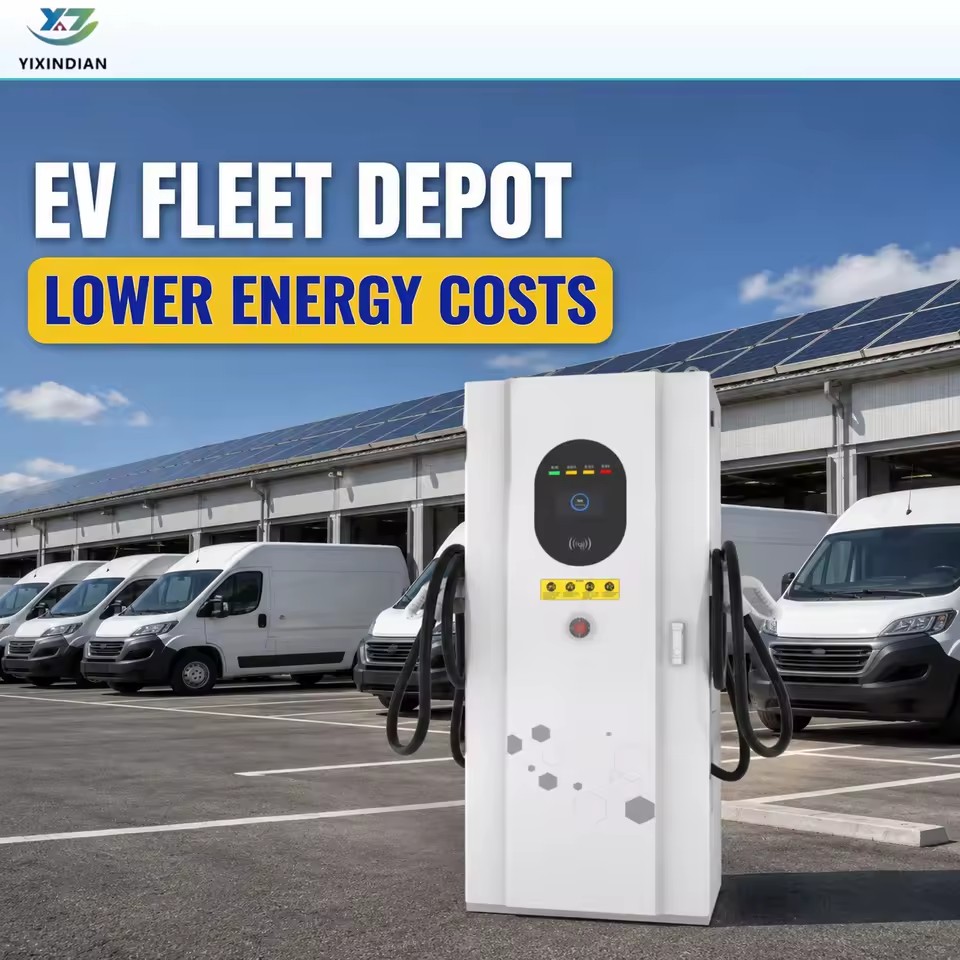 Customize Electric Car Solar EV Charging Stations 60kW 80kW 120kW 160kW Truck Fleet 4G+WiFi Outdoor With APP OCPP