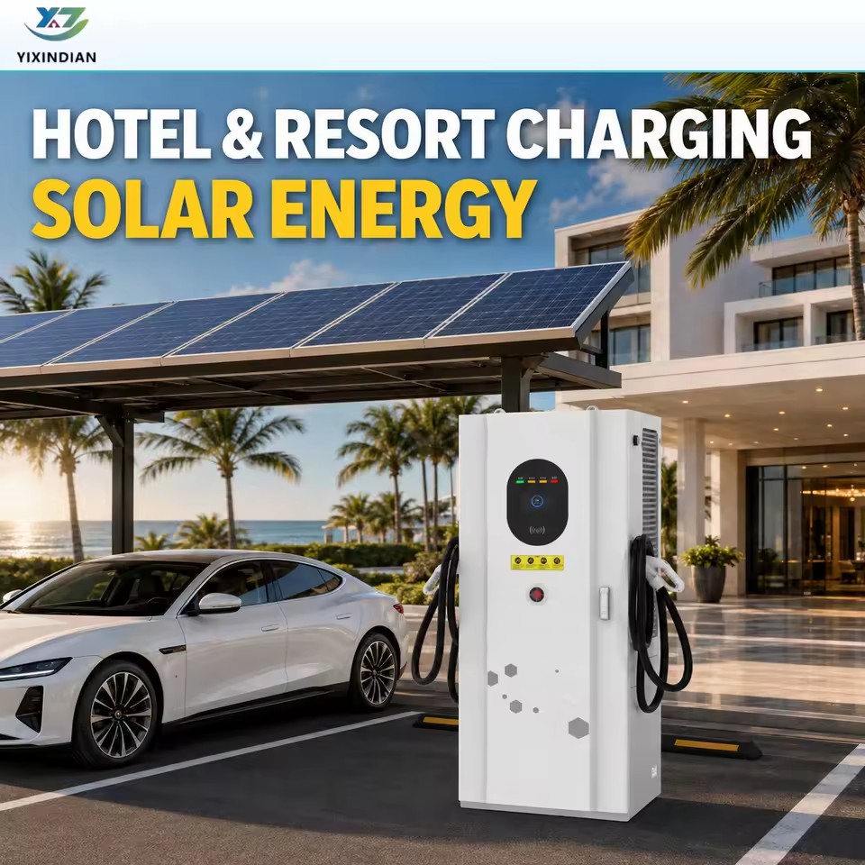 60kW-480kW Integrated Solar Power Panel Floor-Mounted Fast DC EV Charging Station GBT/CCS/CHAdeMO Commercial Use