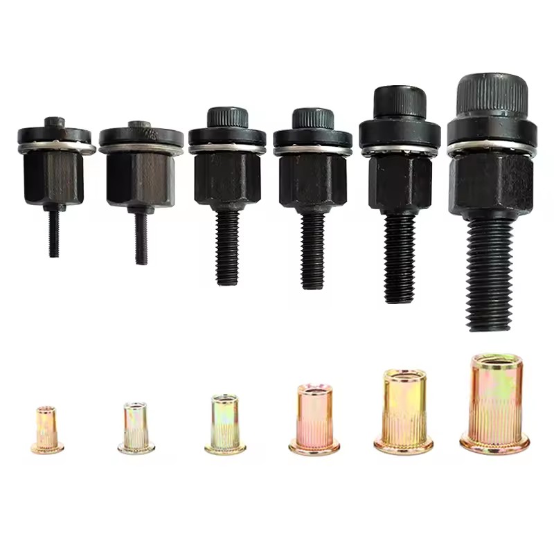 Electric Manual Steel Pull Gun for M3-M12 Rivet Nuts Simple Rivet Head Accessory Nuts M4 M5 M6 M8 M10