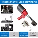 Window Frame Corner Bracket Connection Holes Aluminum Carbon Steel Pneumatic Punch Gun High-Performance Punching Tool Easy