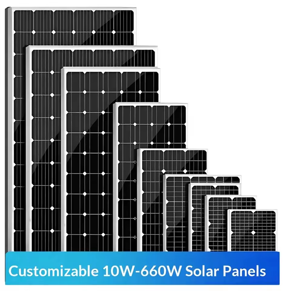 18V 40W550W Monocrystalline Solar Panel Household Charging System Outdoor Photovoltaic Power Generation Kit
