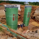 Integrated Pumping Station GRP 500L/Hour Productivity 1 Year for Townships Rural Sewage Rainwater Collection Improvement