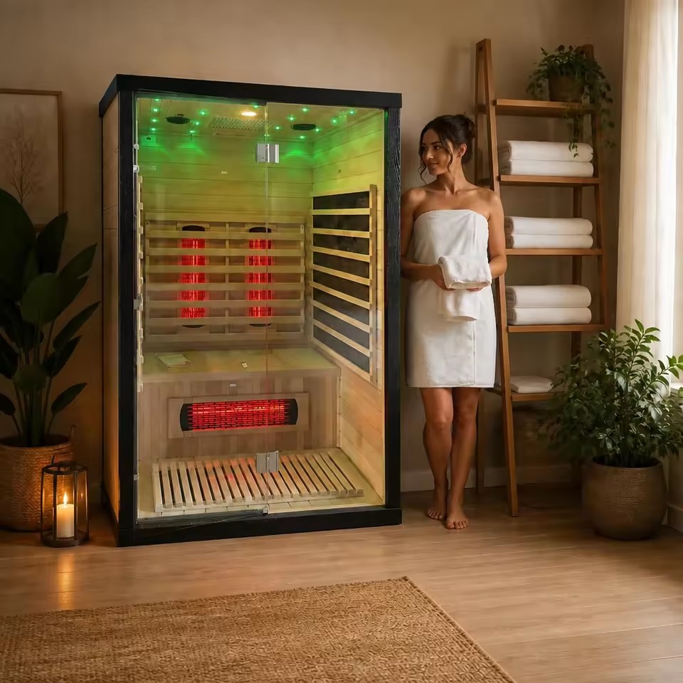 Premium Commercial / Personal 2 People Finnish Red Light Infrared Sauna Indoor OEM/ODM Gym Use
