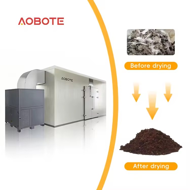 Energy Saving Large Heat Pump Dryer Chicken Manure Straw Mineral Bulk Material Dryer