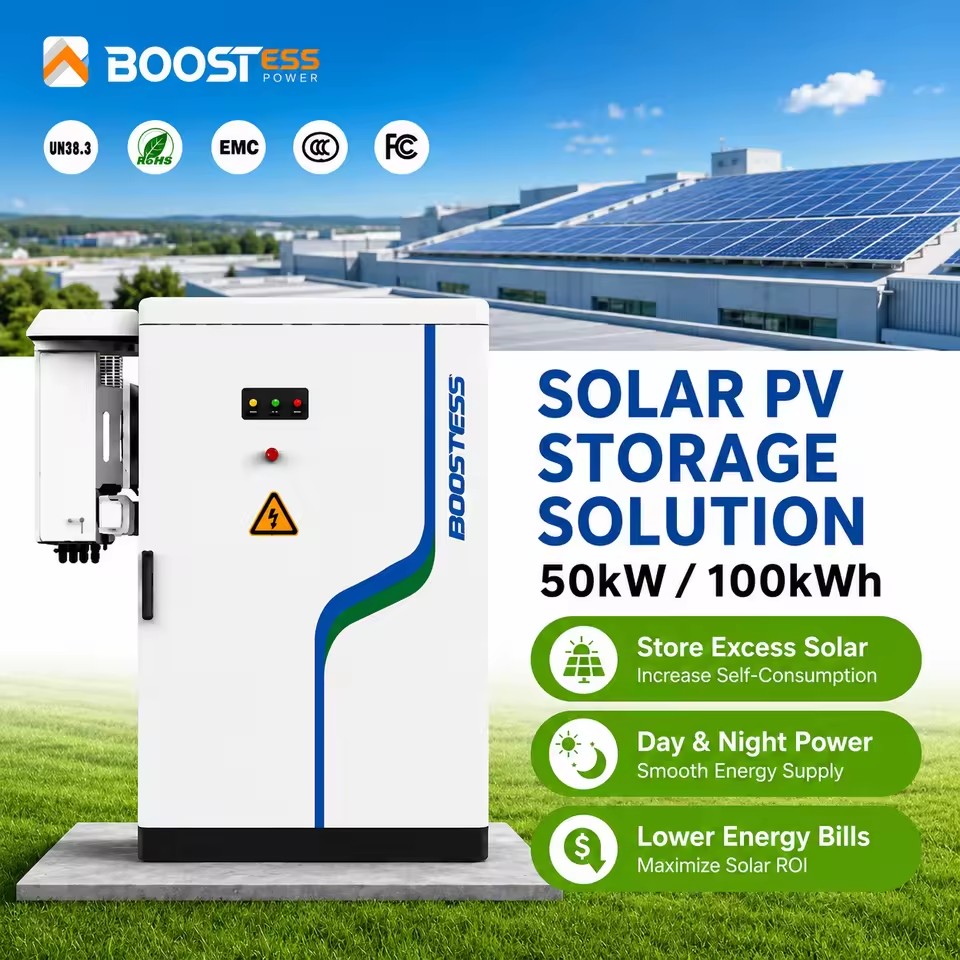 50kw Solar System Lithium Battery 100kwh All In One Energy Storage Cabinet Container Bess Solar Industrial And Commercial System