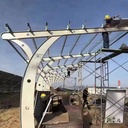 Custom Solar Carport Frame High Waterproof Photovoltaic Panel Mounting System for Commercial Parking Power Generation