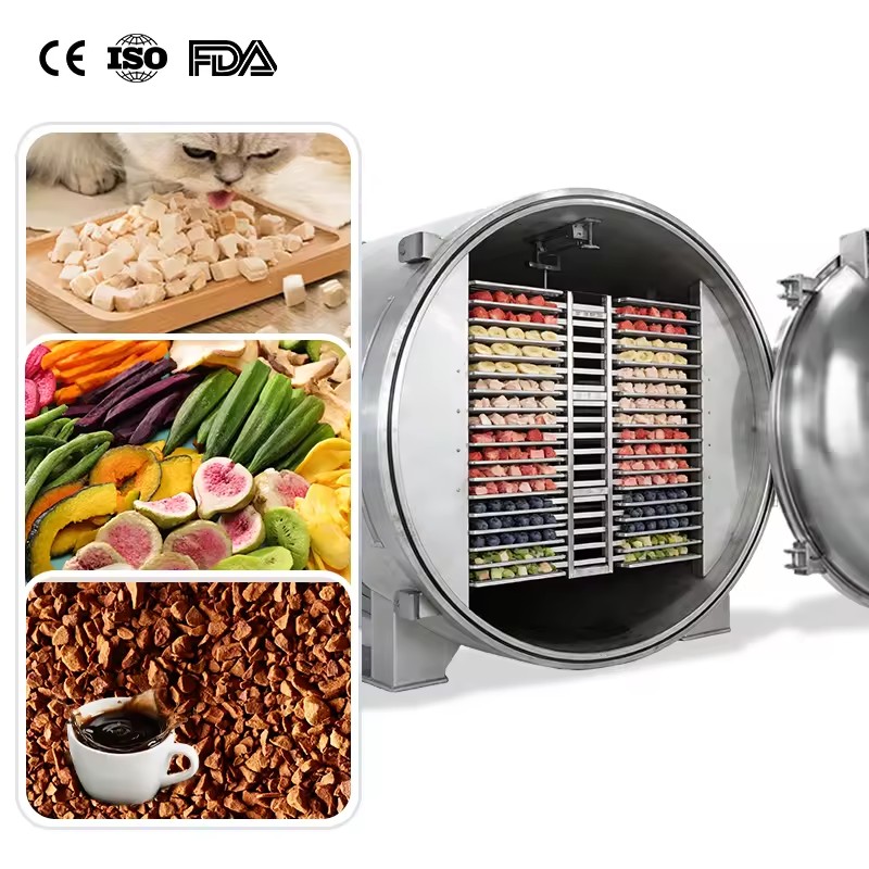 70KG HTFD60L Industrial Freeze-drying Machines for Freezing and Drying Fruits and Vegetables,preserve the Nutritional Value