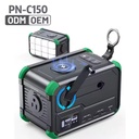 Best Seller Portable Power Station 150Wh Pure Sine Wave LED Camping Light Wireless Charging Hand Crank PD65W US MPPT 120V&230V